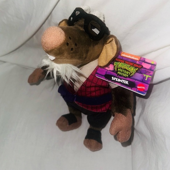 NWT Splinter TMNT Mutant Mayhem 8" Plush Toy Nickelodeon Mattel Stuffed Animal - Picture 4 of 4